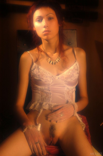 Teen honey with long legs gets kinky